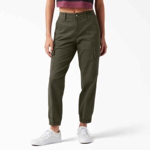 Women's High Rise Cargo Jogger Pants, Military Green, 26